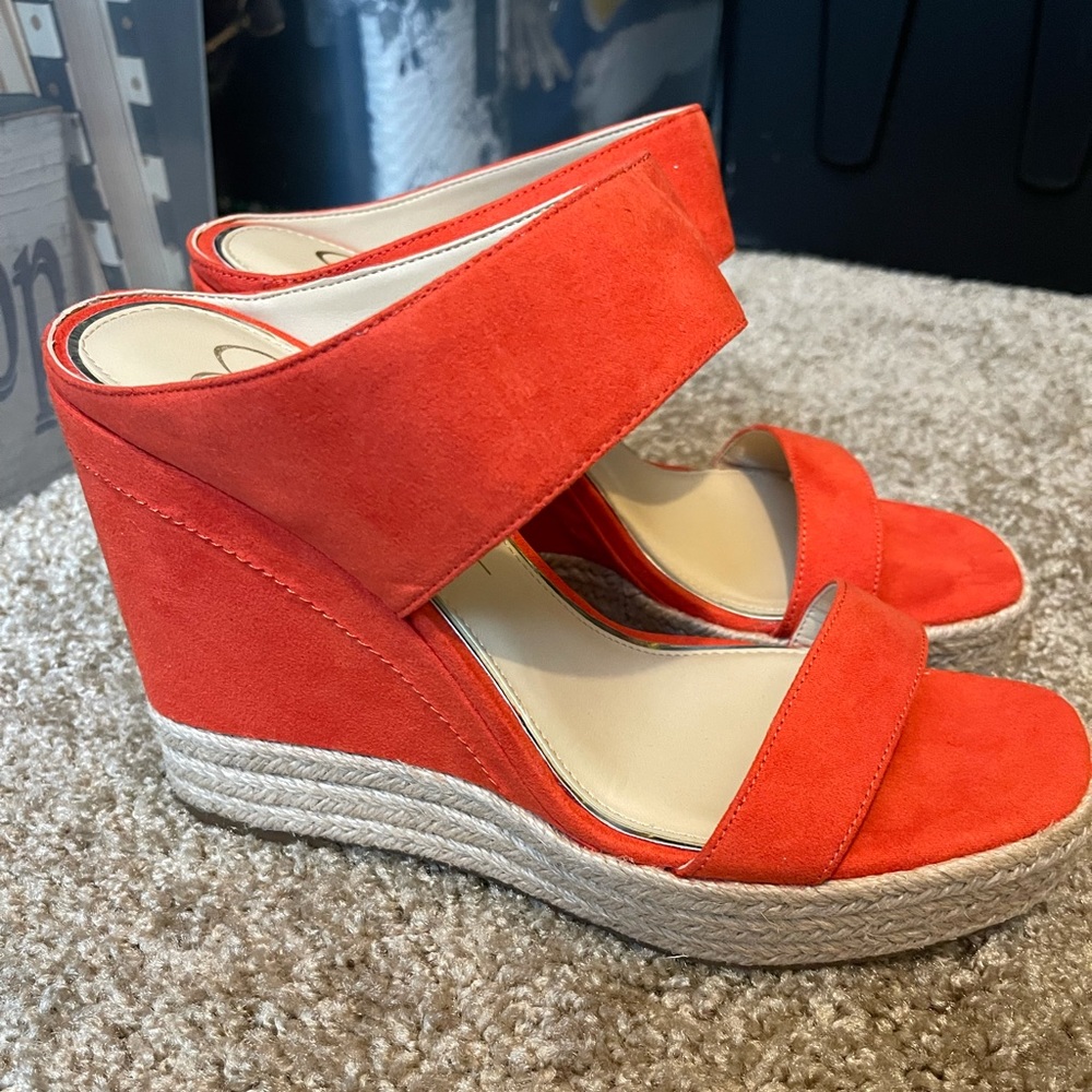 Jessica Simpson Red Wedges